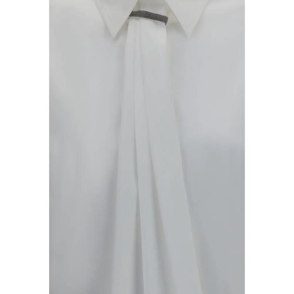 Brunello Cucinelli Sample Sale | Brunello Cucinelli White Cotton Dress Shirt - | Designer outlet