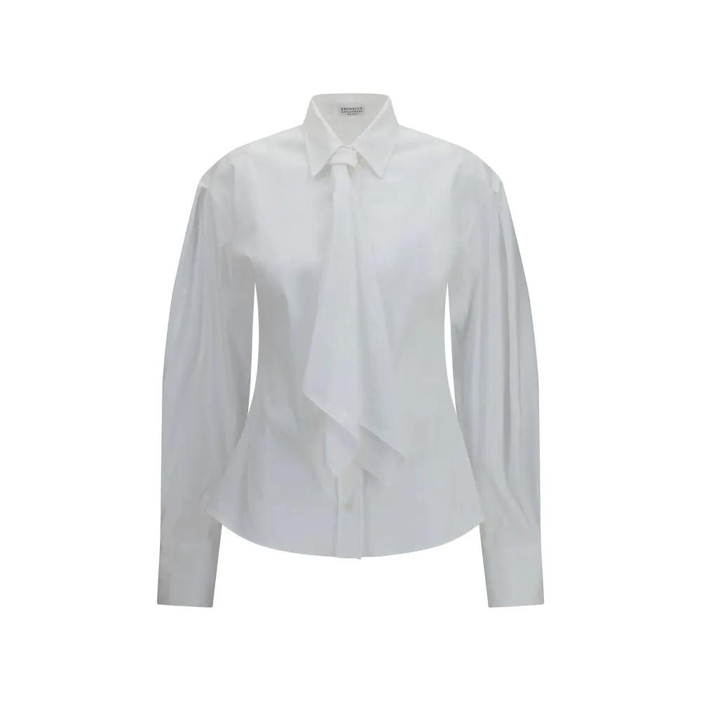 Brunello Cucinelli Sample Sale | Brunello Cucinelli White Cotton Dress Shirt - | Designer outlet