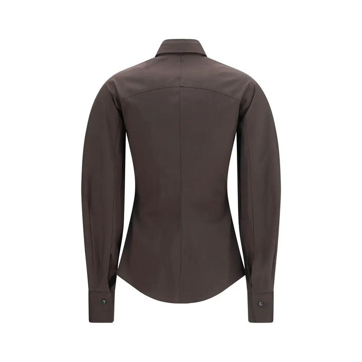 Brunello Cucinelli Sample Sale | Brunello Cucinelli Brown Cotton Dress Shirt - | Designer outlet