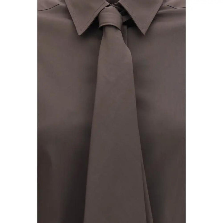 Brunello Cucinelli Sample Sale | Brunello Cucinelli Brown Cotton Dress Shirt - | Designer outlet