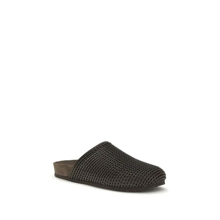Brunello Cucinelli Sample Sale | Brunello Cucinelli Brown Calf Leather Bos Taurus Slides - | Designer outlet