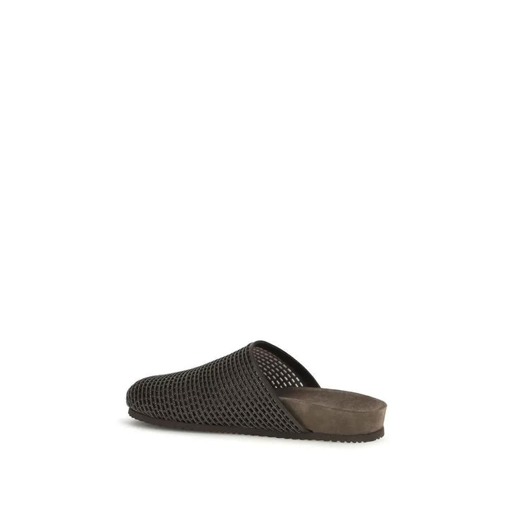 Brunello Cucinelli Sample Sale | Brunello Cucinelli Brown Calf Leather Bos Taurus Slides - | Designer outlet