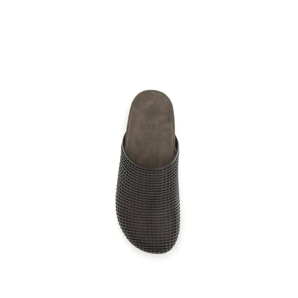 Brunello Cucinelli Sample Sale | Brunello Cucinelli Brown Calf Leather Bos Taurus Slides - | Designer outlet