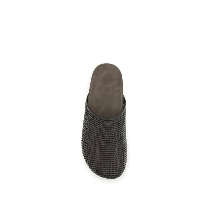 Brunello Cucinelli Sample Sale | Brunello Cucinelli Brown Calf Leather Bos Taurus Slides - | Designer outlet