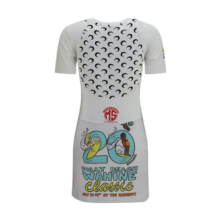 Marine Serre Sample Sale | Marine Serre White Cotton Casual Dress - | Designer outlet