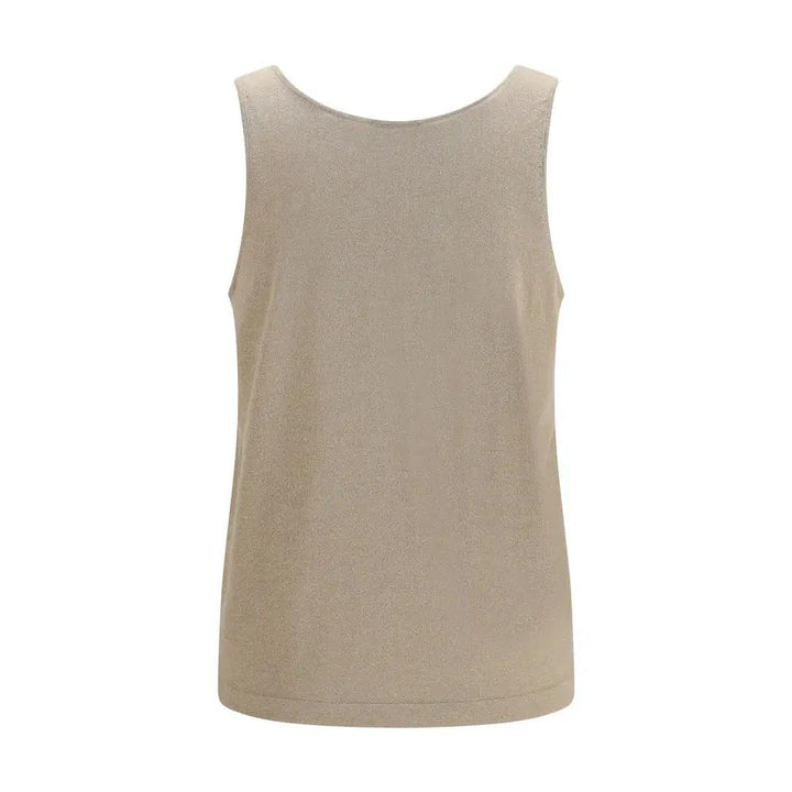 Brunello Cucinelli Sample Sale | Brunello Cucinelli Beige Cashmere Sleeveles T-Shirt - | Designer outlet