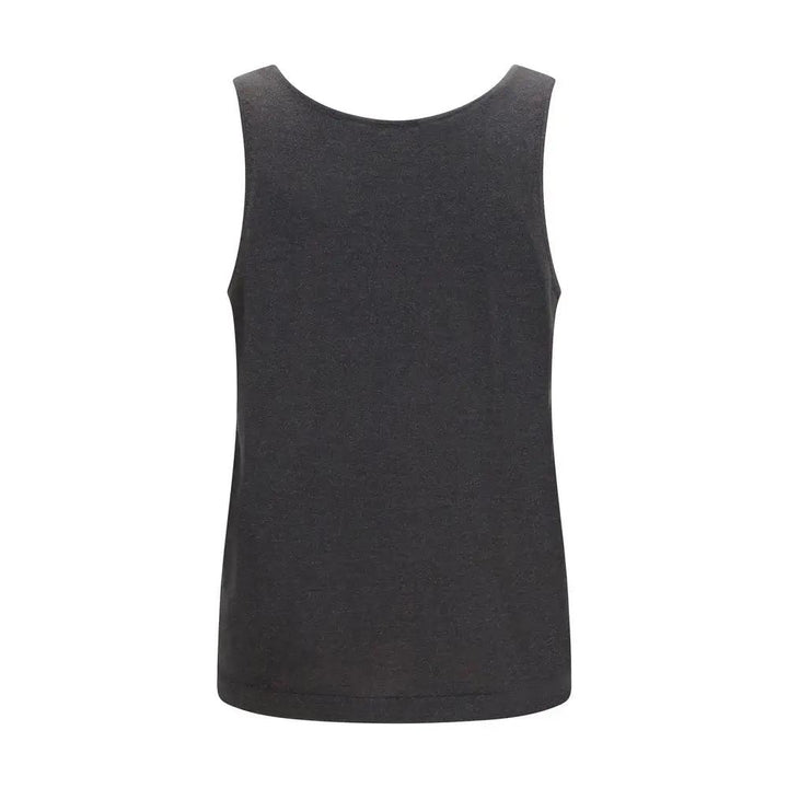 Brunello Cucinelli Sample Sale | Brunello Cucinelli Gray Cashmere Sleeveles T-Shirt - | Designer outlet