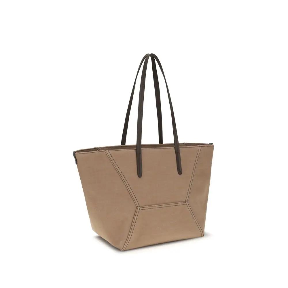 Brunello Cucinelli Sample Sale | Brunello Cucinelli Beige Cotton Handbag - | Designer outlet