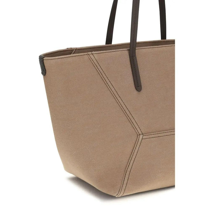 Brunello Cucinelli Sample Sale | Brunello Cucinelli Beige Cotton Handbag - | Designer outlet