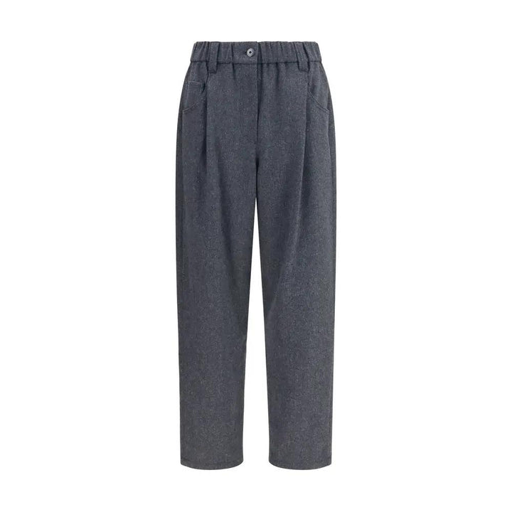 Brunello Cucinelli Sample Sale | Brunello Cucinelli Gray Wool Oves Aries Casual Pants - | Designer outlet