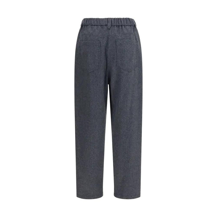 Brunello Cucinelli Sample Sale | Brunello Cucinelli Gray Wool Oves Aries Casual Pants - | Designer outlet