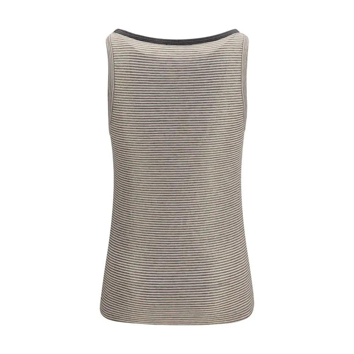 Brunello Cucinelli Sample Sale | Brunello Cucinelli Beige Linen Tank Tops - | Designer outlet