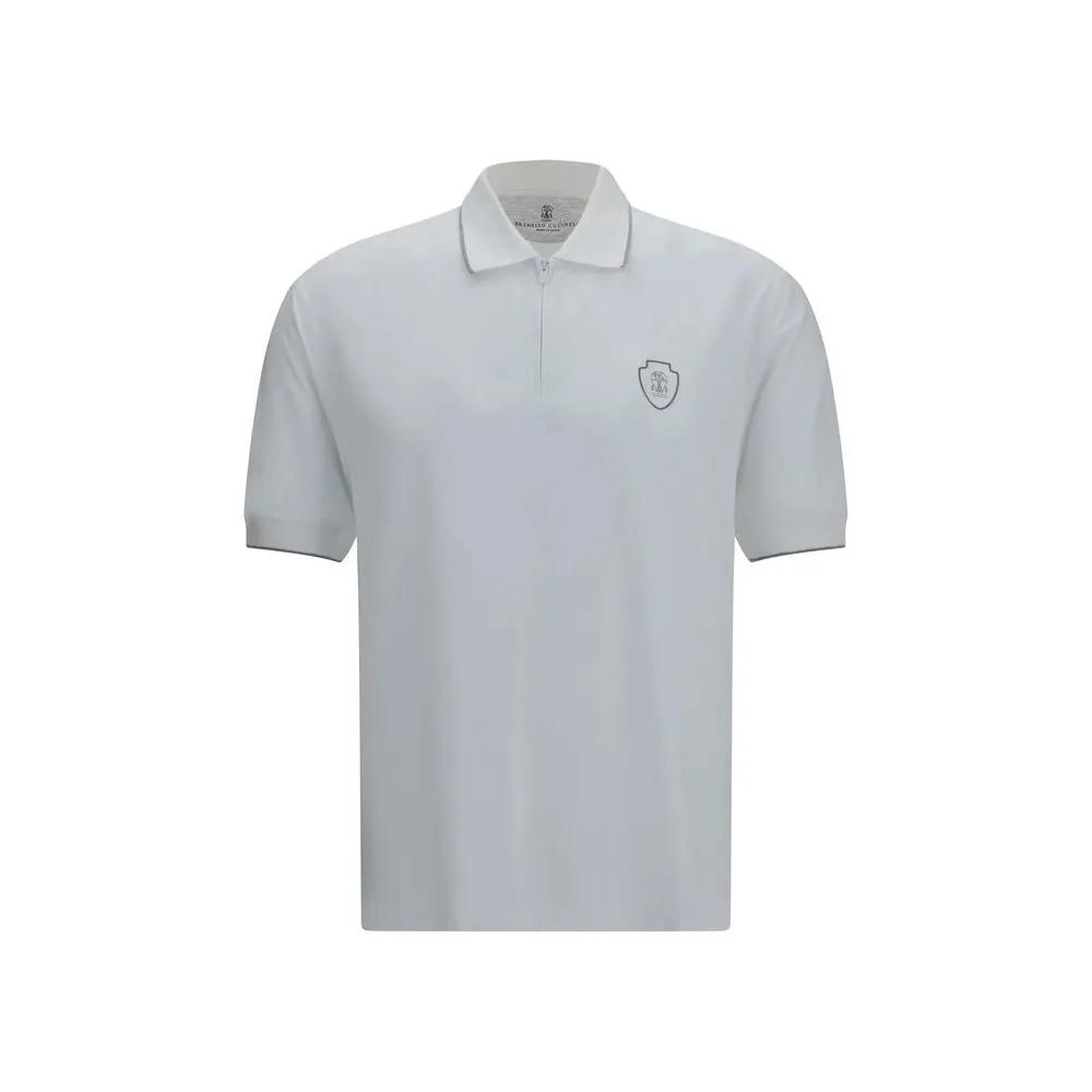 Brunello Cucinelli Sample Sale | Brunello Cucinelli White Polyamide Polo Shirt - | Designer outlet
