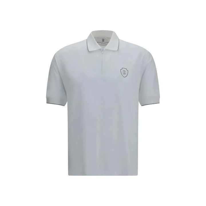 Brunello Cucinelli Sample Sale | Brunello Cucinelli White Polyamide Polo Shirt - | Designer outlet