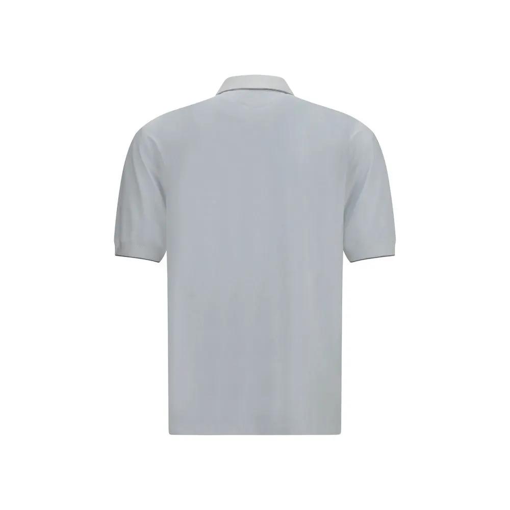 Brunello Cucinelli Sample Sale | Brunello Cucinelli White Polyamide Polo Shirt - | Designer outlet