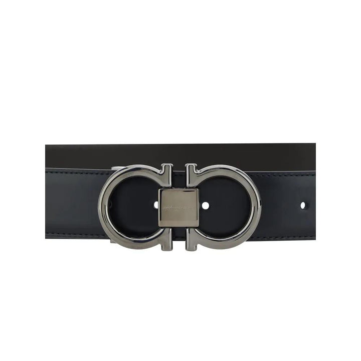 Ferragamo Sample Sale | Ferragamo Black Calf Leather Bos Taurus Regular Belt - | Designer outlet