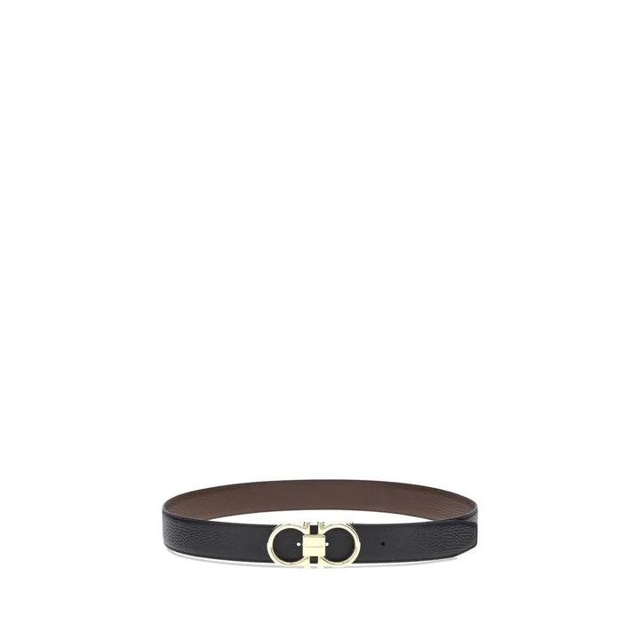 Ferragamo Sample Sale | Ferragamo Black Calf Leather Bos Taurus Regular Belt - | Designer outlet