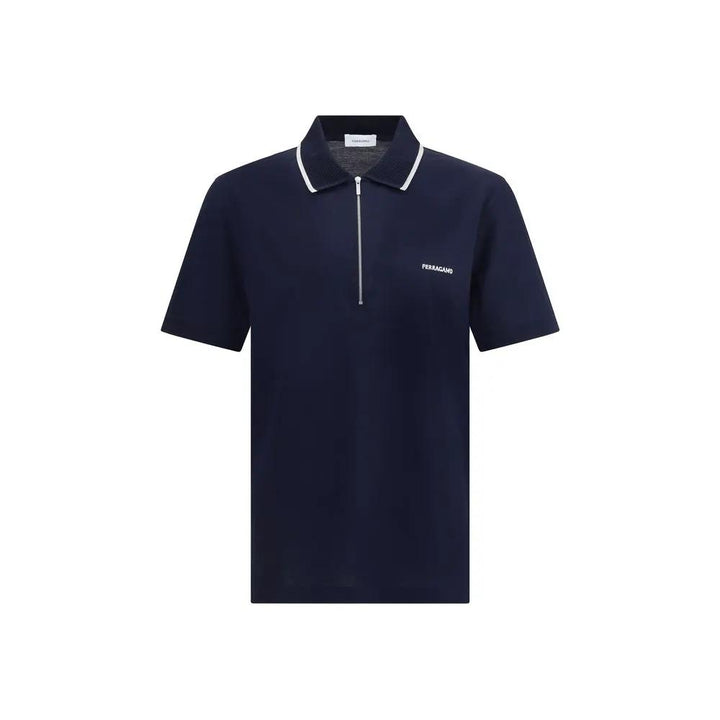 Ferragamo Sample Sale | Ferragamo Blue Cotton Polo Shirt - | Designer outlet