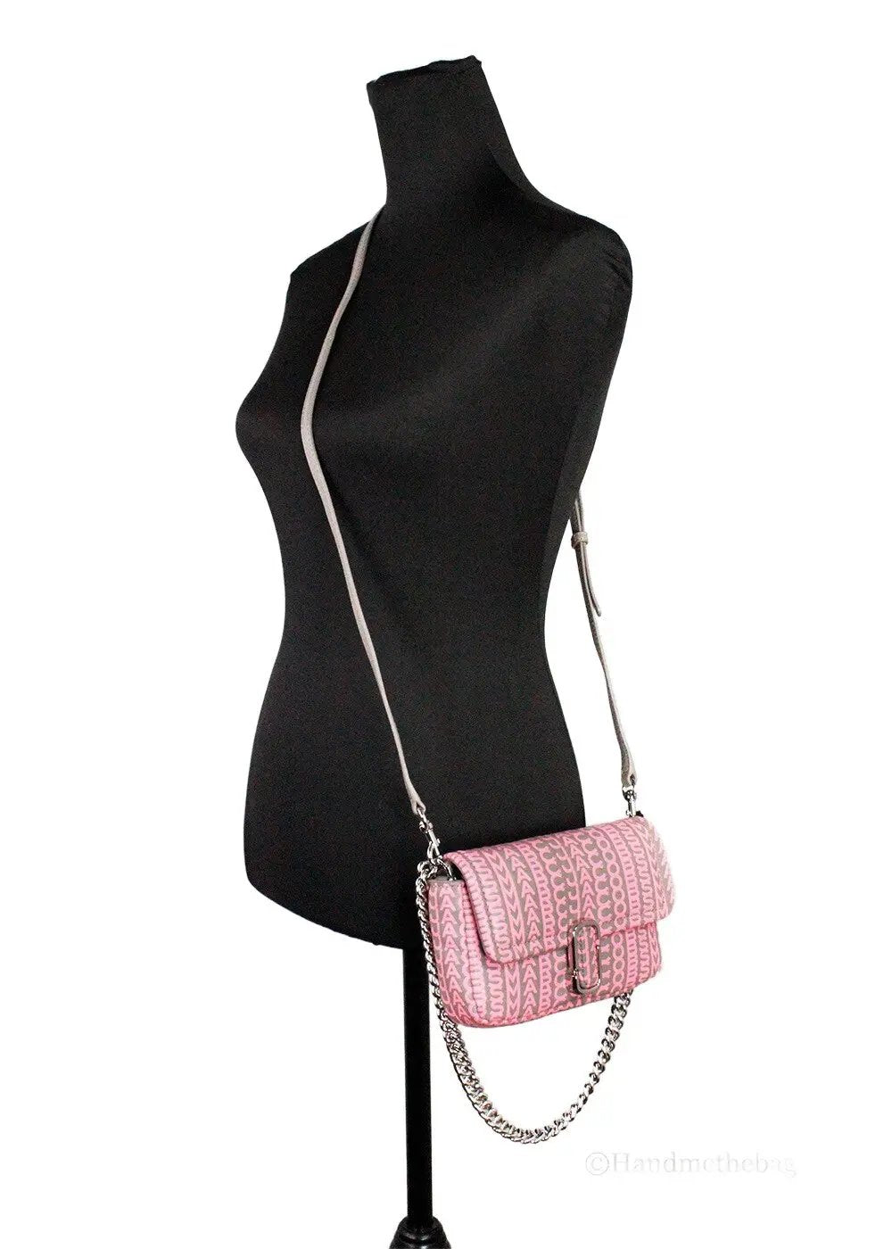 Marc Jacobs Sample Sale | Marc Jacobs Neon Pink The Monogram Leather J Marc Mini Shoulder Bag Crossbody - | Designer outlet