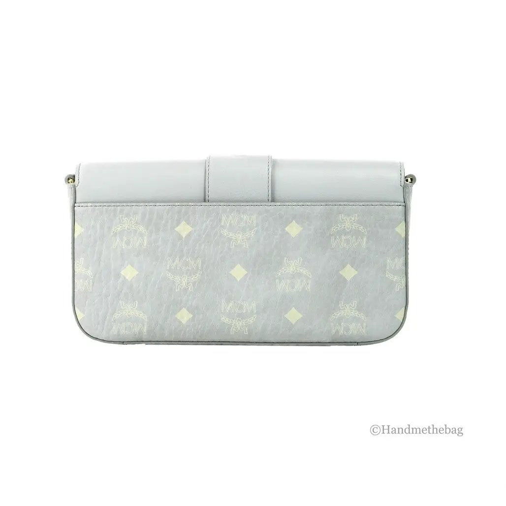MCM Small Mode Travia Pebbled Visetos Leather Shoulder Crossbody Clutch Bag