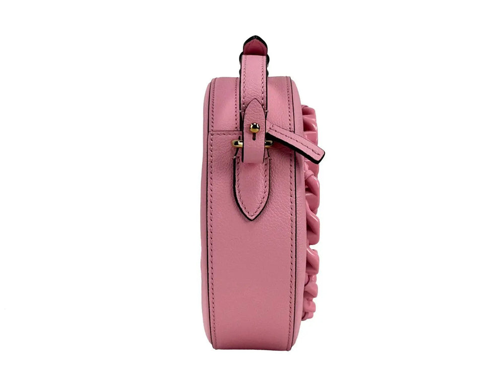 Versace Sample Sale | Versace Round Disco Leather Camera Case Crossbody Bag - | Designer outlet