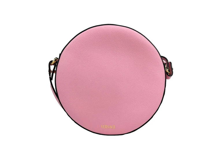 Versace Sample Sale | Versace Round Disco Leather Camera Case Crossbody Bag - | Designer outlet