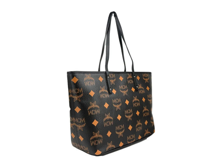 MCM Sample Sale | MCM Aren Black Leather Shoulder Tote Bag - | Designer outlet