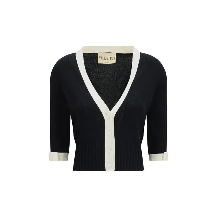 Valentino Sample Sale | Valentino Black Cotton Cardigan - | Designer outlet