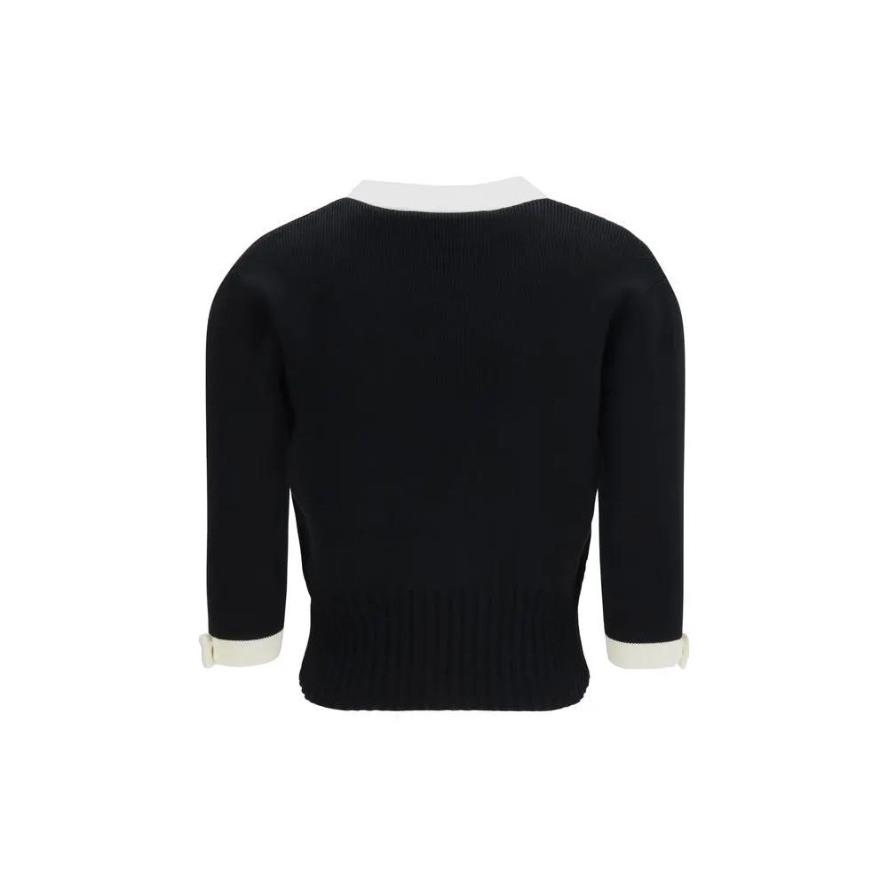 Valentino Sample Sale | Valentino Black Cotton Cardigan - | Designer outlet