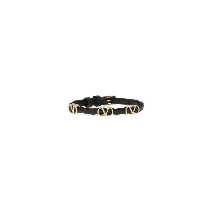 Valentino Garavani Sample Sale | Valentino Garavani Black Calf Leather Bos Taurus Bracelet - | Designer outlet