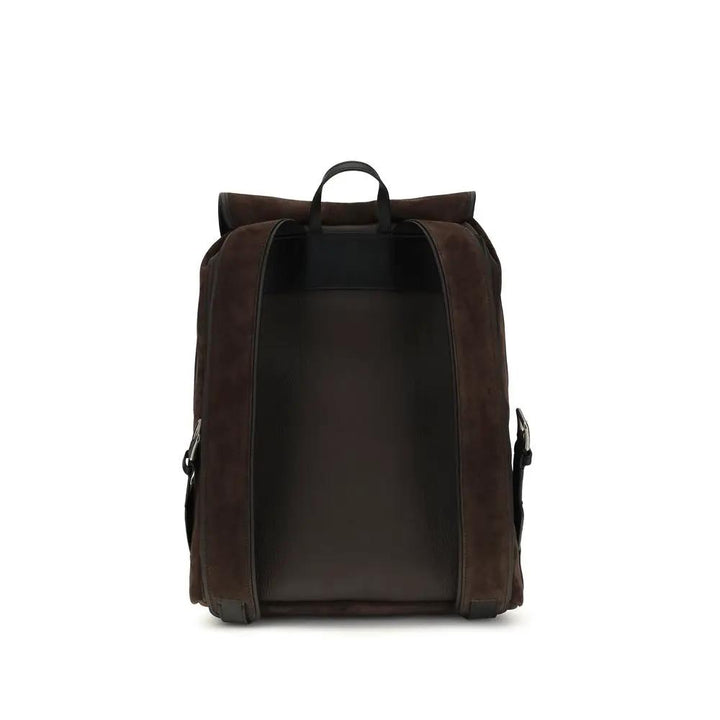 Valentino Garavani Brown Calf Leather Bos Taurus Backpack