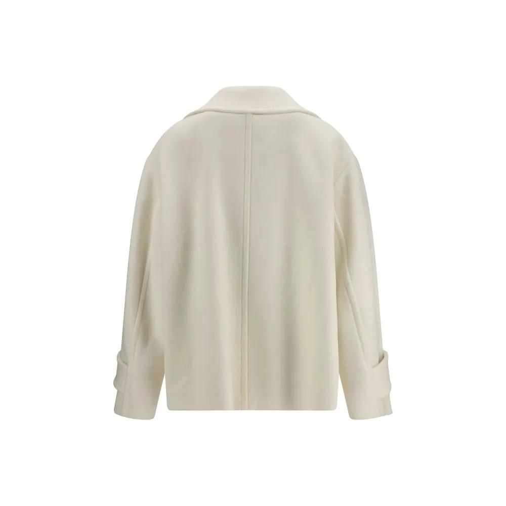 Chloé Sample Sale | Chloé White Wool Oves Aries Coat - | Designer outlet