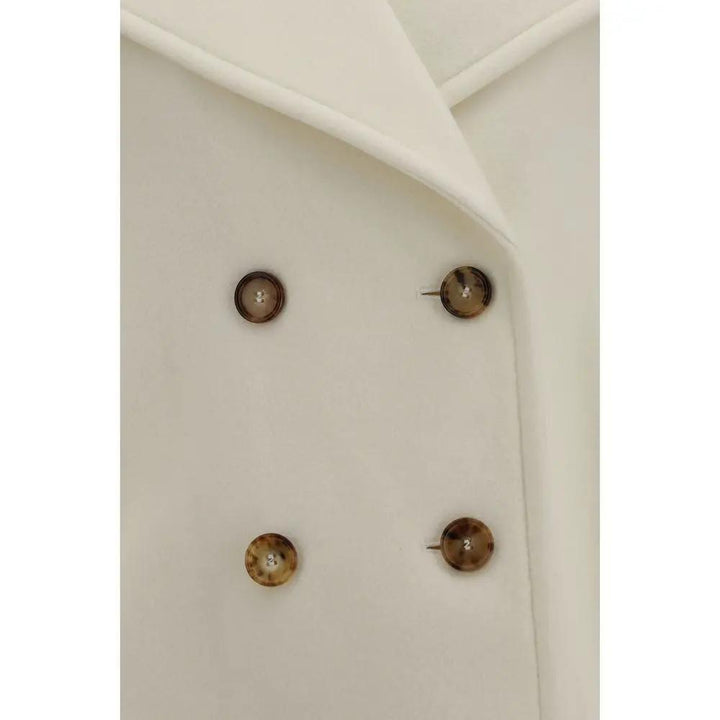 Chloé Sample Sale | Chloé White Wool Oves Aries Coat - | Designer outlet