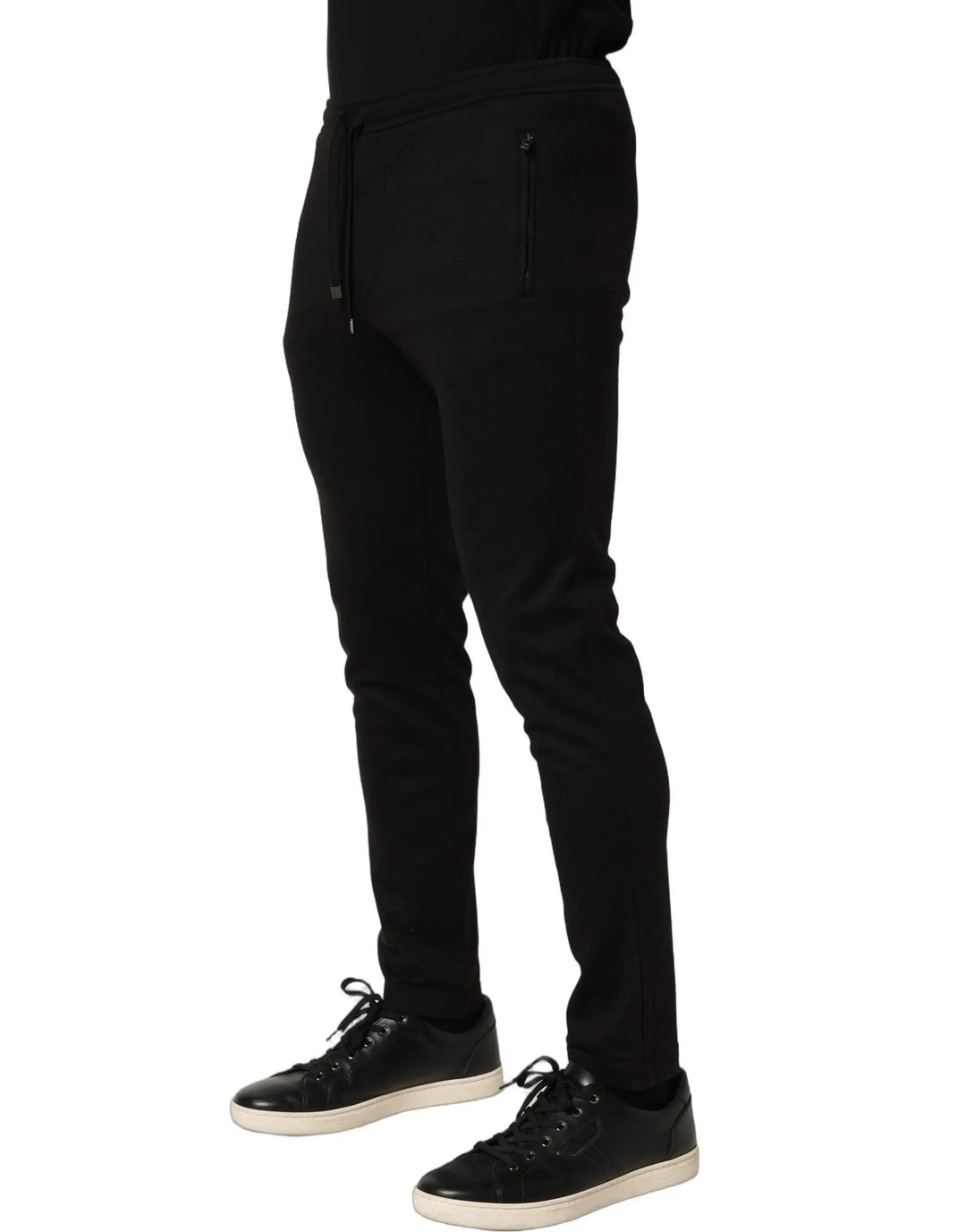 Dolce &amp; Gabbana Sample Sale | Dolce &amp; Gabbana Black Wool Jogger Men Sweatpants Trouser Pants - | Designer outlet