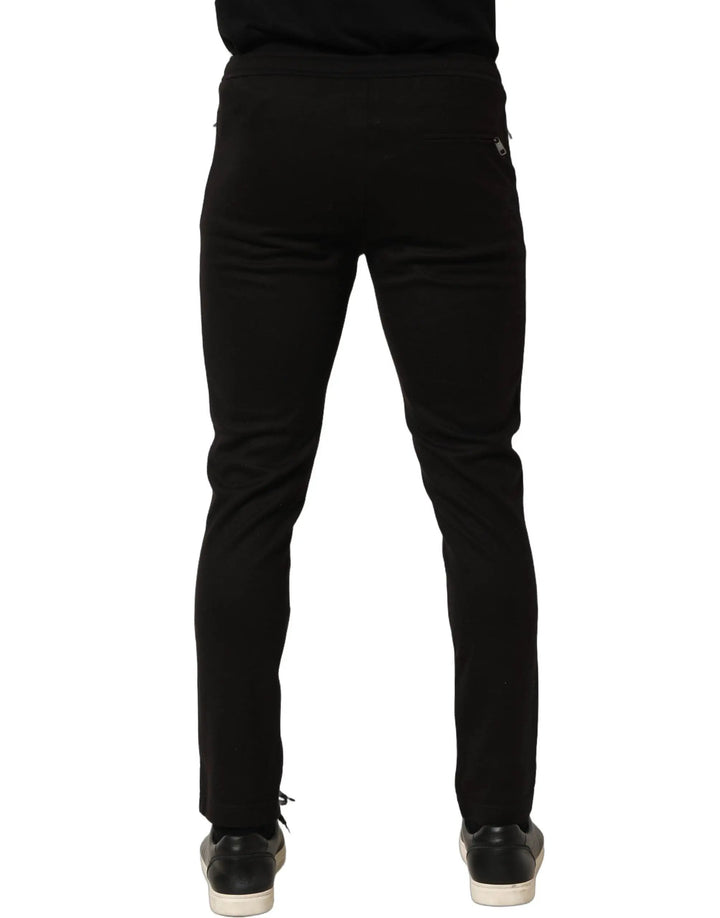 Dolce &amp; Gabbana Sample Sale | Dolce &amp; Gabbana Black Wool Jogger Men Sweatpants Trouser Pants - | Designer outlet