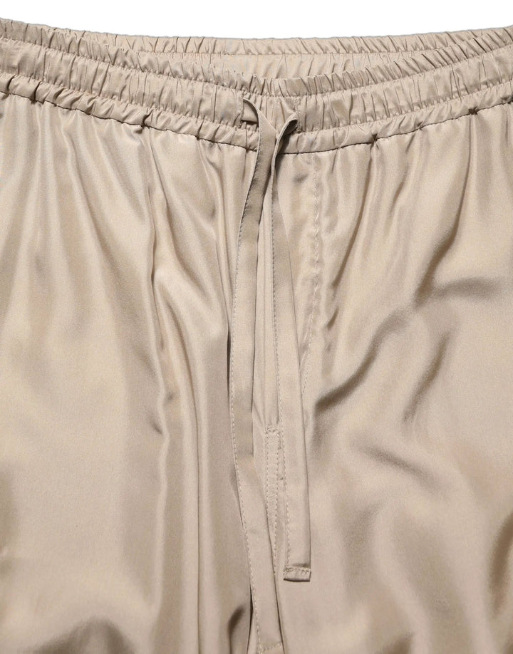 Dolce &amp; Gabbana Sample Sale | Dolce &amp; Gabbana Brown Ruched Cargo Parachute Men Jogger Pants - | Designer outlet
