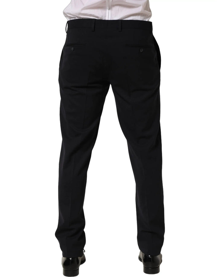 Dolce &amp; Gabbana Sample Sale | Dolce &amp; Gabbana Black Wool Tapered Leg Dress Trouser Pants - | Designer outlet