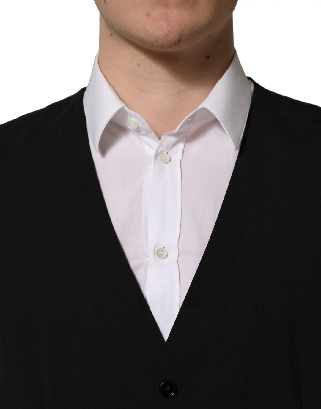 Dolce &amp; Gabbana Black Wool Slim Fit Formal 3 Piece Men Suit