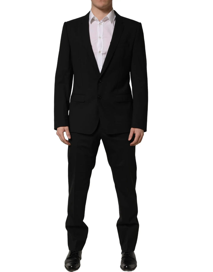 Dolce &amp; Gabbana Sample Sale | Dolce &amp; Gabbana Black Wool Slim Fit Formal 2 Piece Men Suit - | Designer outlet
