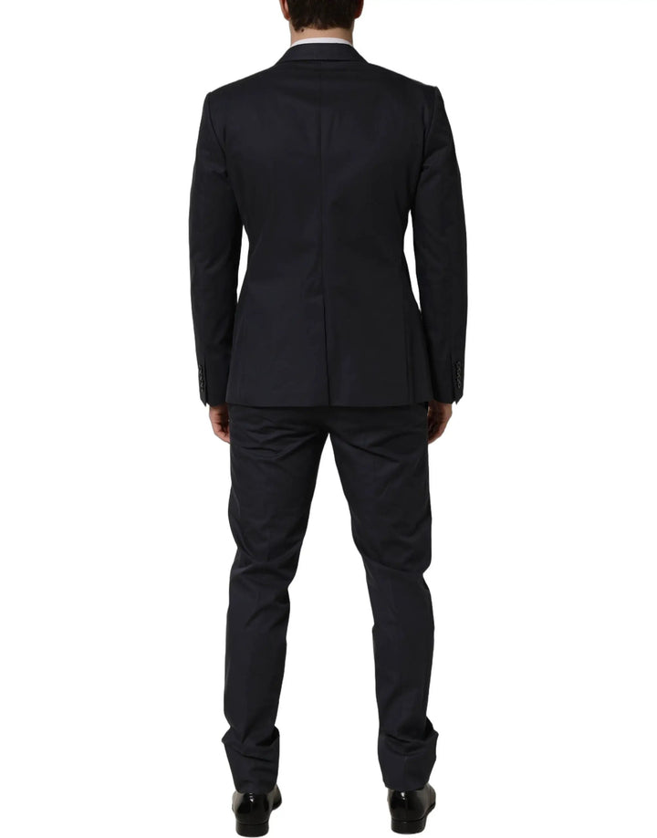 Dolce &amp; Gabbana Sample Sale | Dolce &amp; Gabbana Blue Cotton Slim Fit Formal 2 Piece Men Suit - | Designer outlet