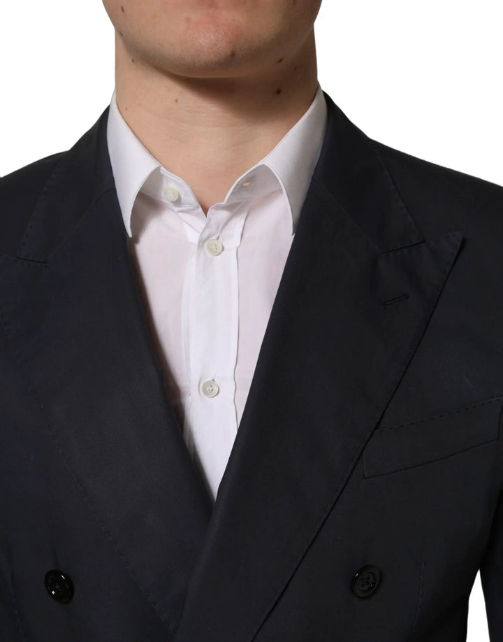 Dolce &amp; Gabbana Sample Sale | Dolce &amp; Gabbana Blue Cotton Slim Fit Formal 2 Piece Men Suit - | Designer outlet