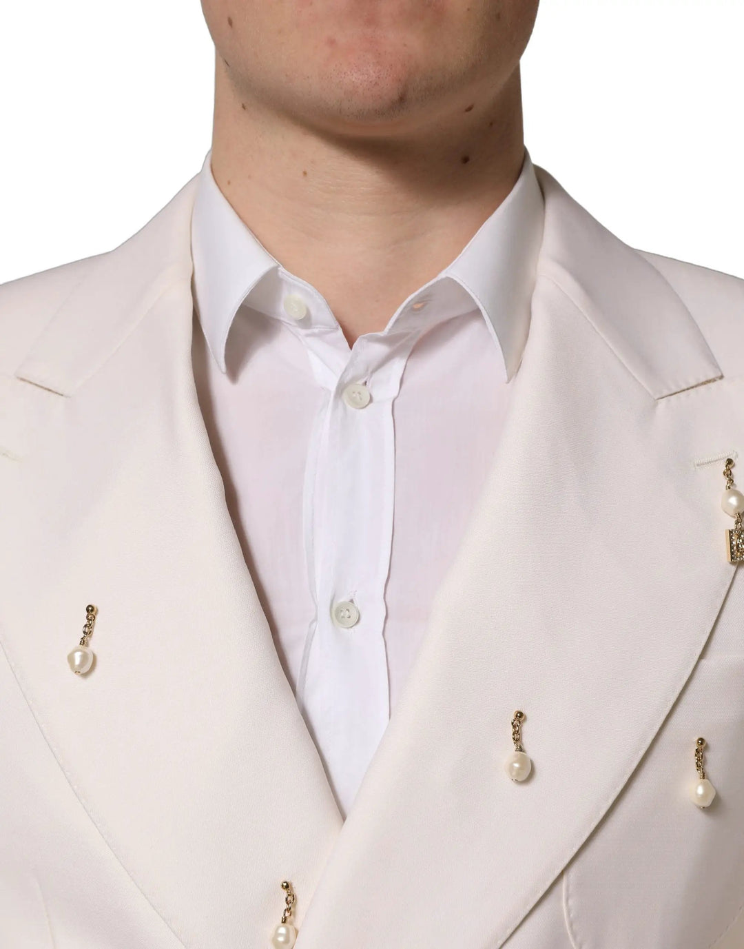 Dolce &amp; Gabbana Sample Sale | Dolce &amp; Gabbana White Wool Slim Fit Formal 2 Piece Men Suit - | Designer outlet