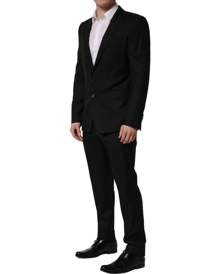 Dolce &amp; Gabbana Sample Sale | Dolce &amp; Gabbana Black Wool Slim Fit Formal 2 Piece Men Suit - | Designer outlet