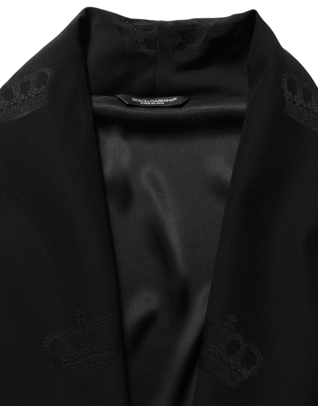 Dolce &amp; Gabbana Sample Sale | Dolce &amp; Gabbana Black 100% Silk Robe Men Wrap Coat Jacket - | Designer outlet