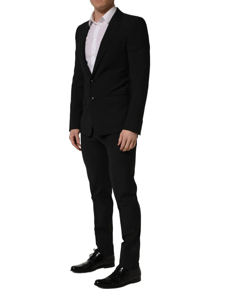 Dolce &amp; Gabbana Sample Sale | Dolce &amp; Gabbana Black Wool Slim Fit Formal 2 Piece Men Suit - | Designer outlet