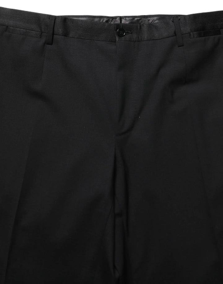 Dolce &amp; Gabbana Sample Sale | Dolce &amp; Gabbana Black Wool Tapered Leg Dress Trouser Pants - | Designer outlet