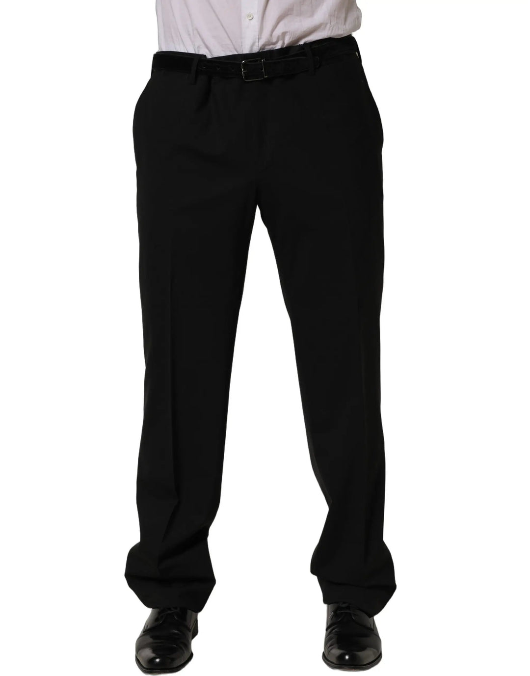 Dolce & Gabbana Sample Sale | Dolce & Gabbana Black Wool Tapered Leg Dress Trouser Pants - | Designer outlet