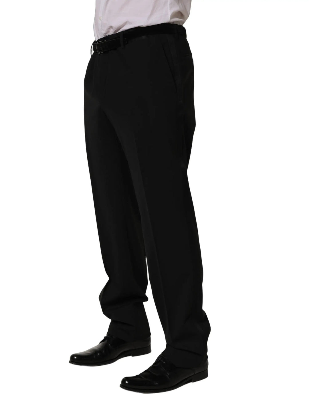 Dolce &amp; Gabbana Sample Sale | Dolce &amp; Gabbana Black Wool Tapered Leg Dress Trouser Pants - | Designer outlet