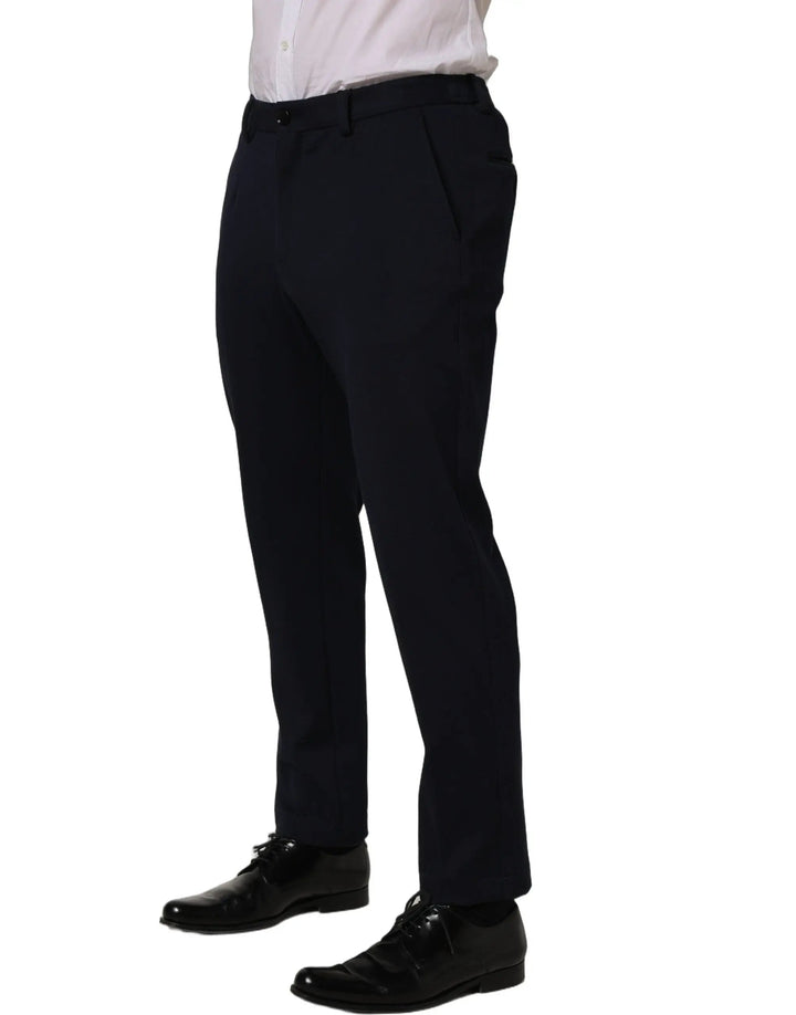 Dolce &amp; Gabbana Sample Sale | Dolce &amp; Gabbana Black Cotton Tapered Leg Dress Trouser Pants - | Designer outlet