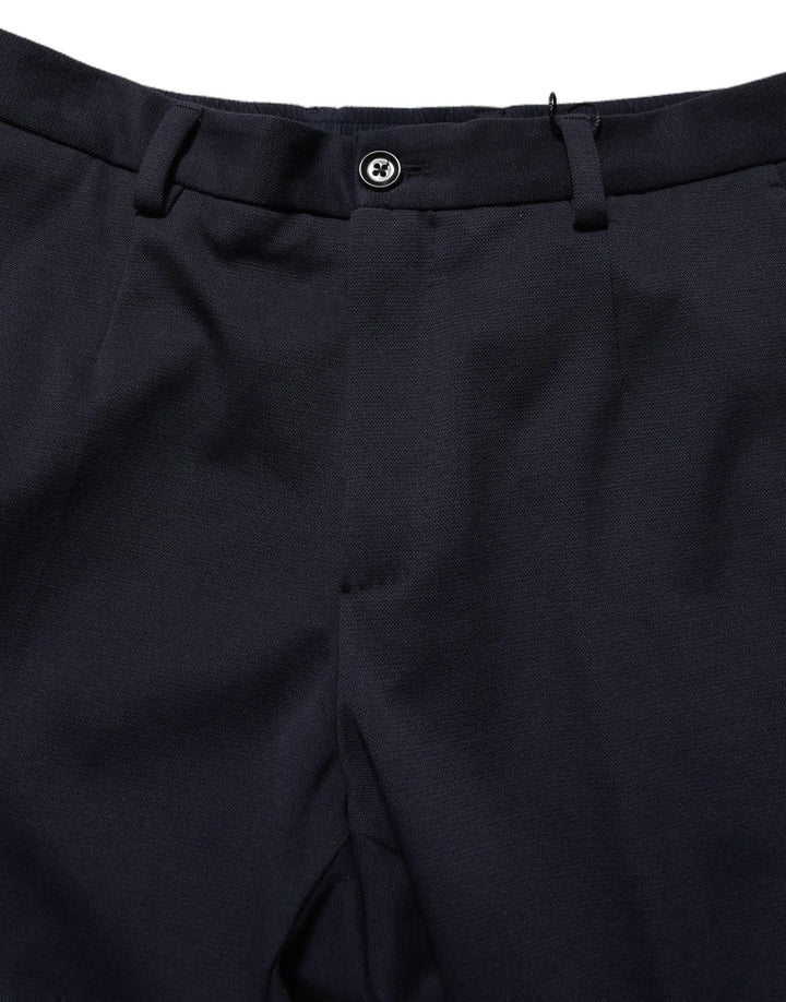 Dolce &amp; Gabbana Sample Sale | Dolce &amp; Gabbana Black Cotton Tapered Leg Dress Trouser Pants - | Designer outlet